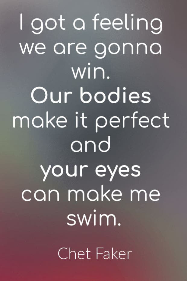 chet faker I'm Into You lyrics