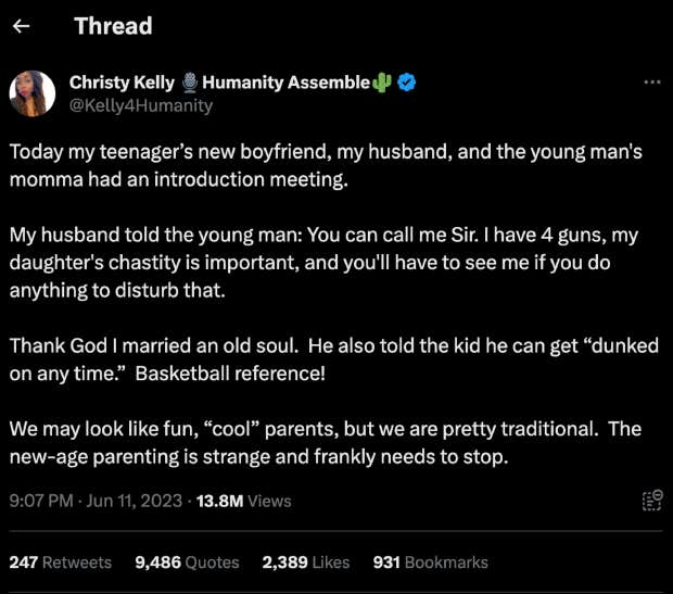 dad threatens daughter's boyfriend tweet