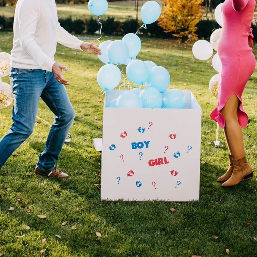 husband asks if he's wrong for crying after baby's gender reveal