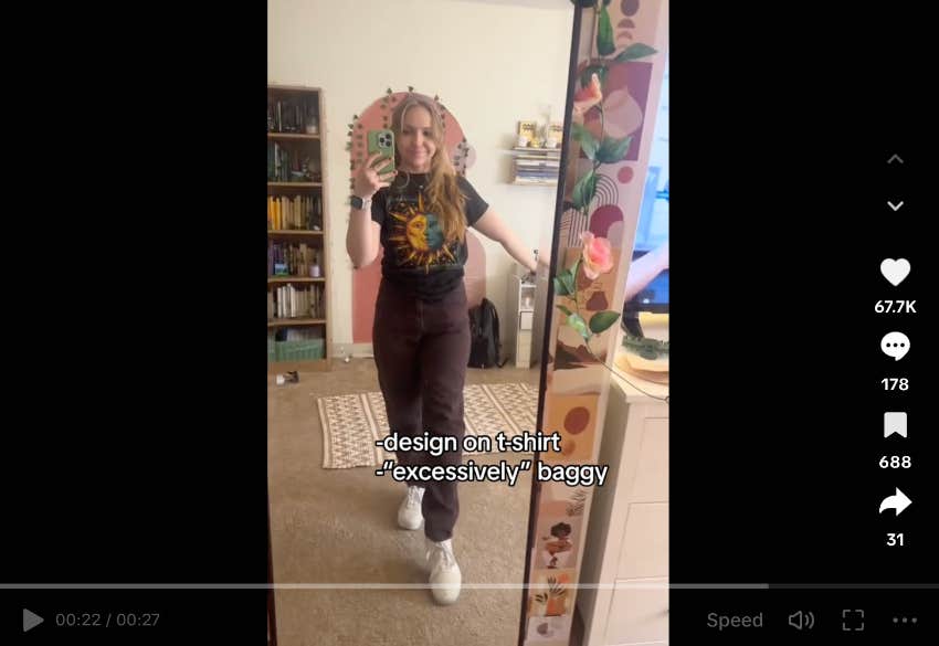 retail worker's dress-coded outfit