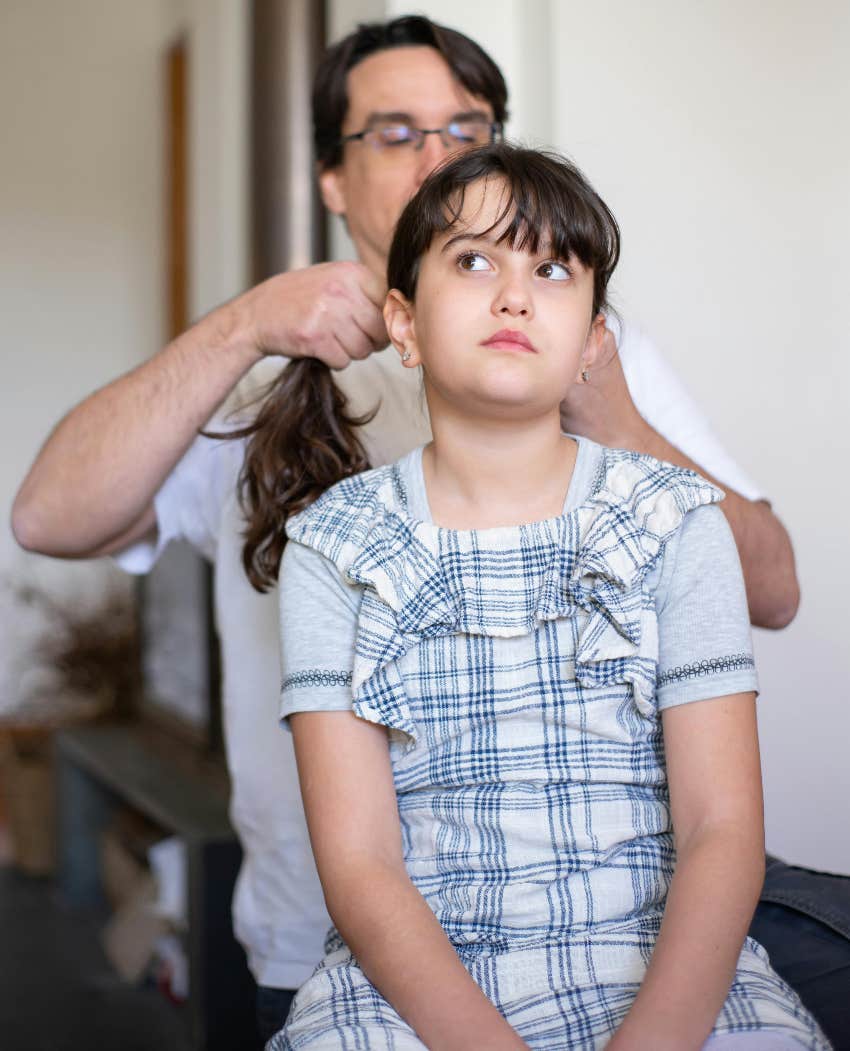 Dad Cuts Off His Daughter's Long Hair Because She Didn't Brush It Twice A Day